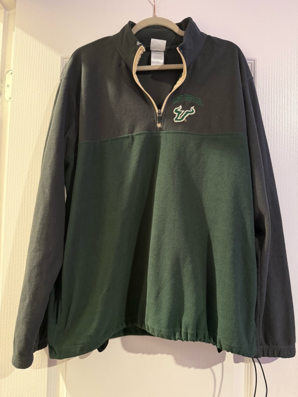 USF Bulls Green & Charcoal Quarter-Zip Fleece Pullover